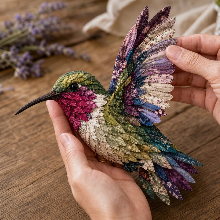 3D Fabric Patchwork Bird Kit By Wingmend Layered Textile Craft With Free Tracked Shipping - Image 1