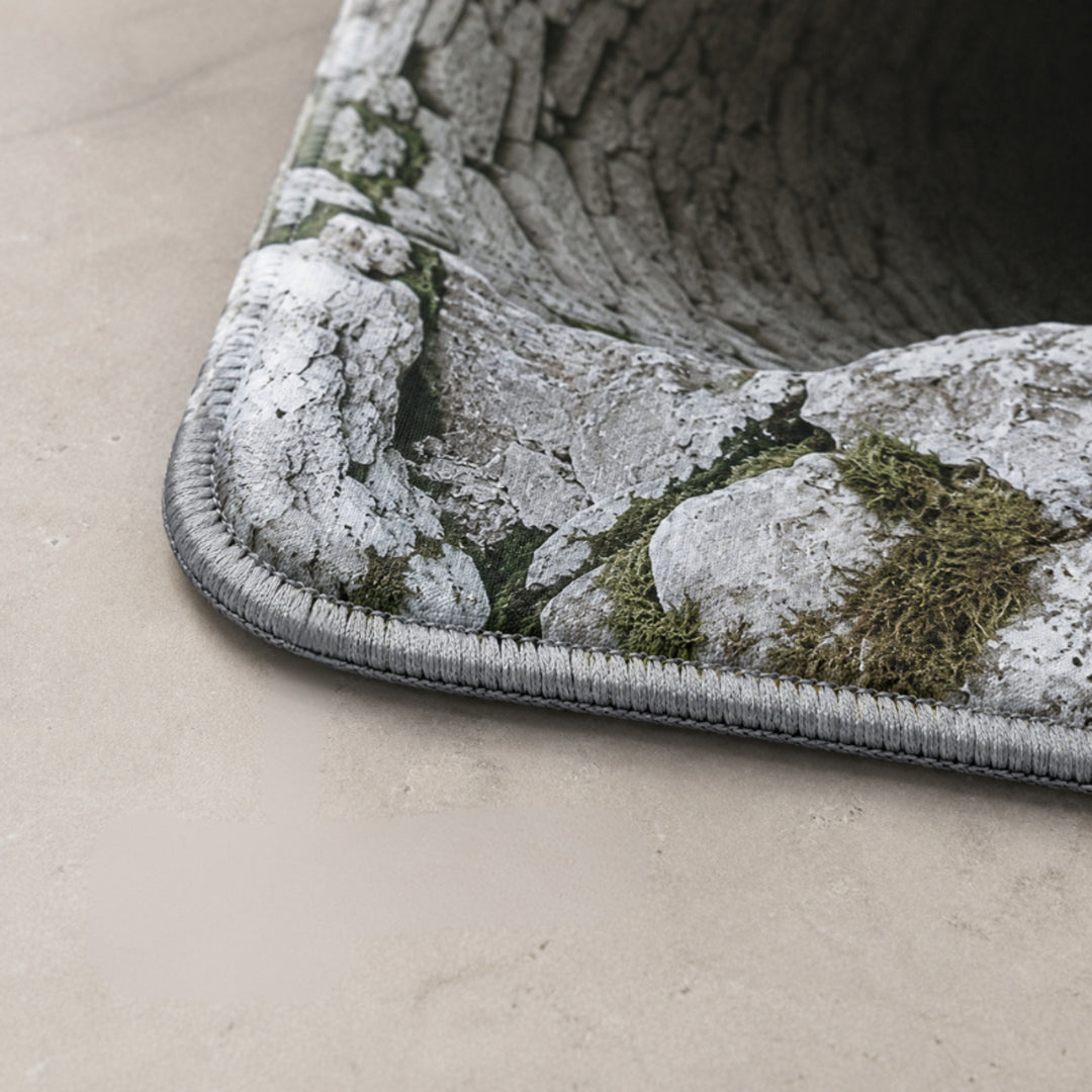 3D Optical Illusion Stone Well Flannel Doormat With Non-Slip Latex Backing - Image 6