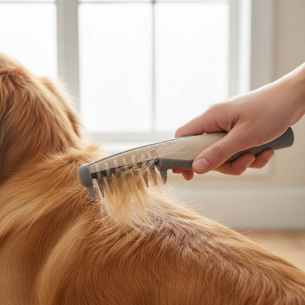 Ergonomic Pet Grooming Comb For Mats And Tangles