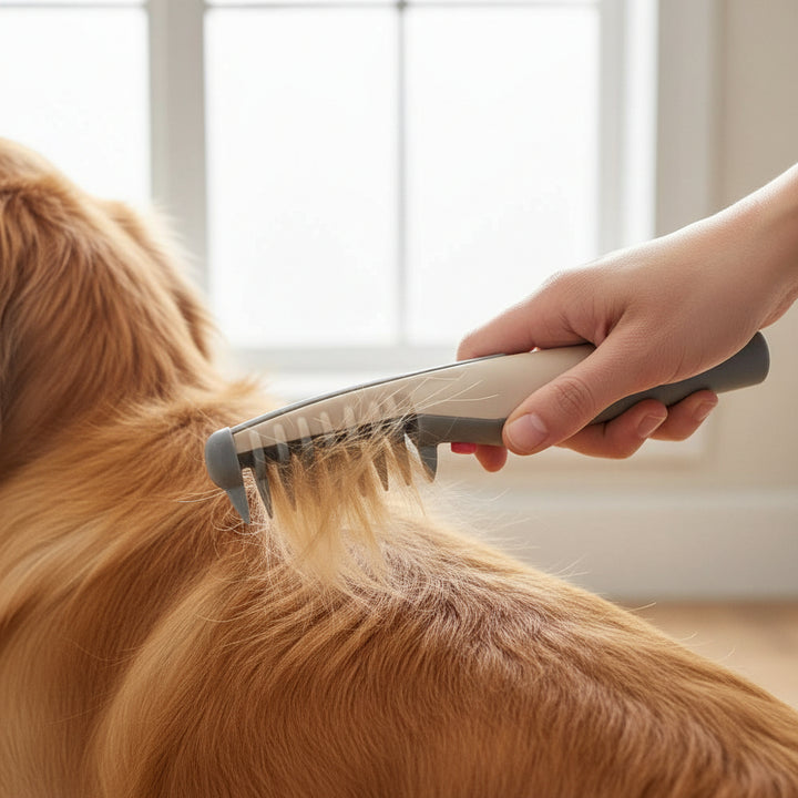 Ergonomic Pet Grooming Comb For Mats And Tangles