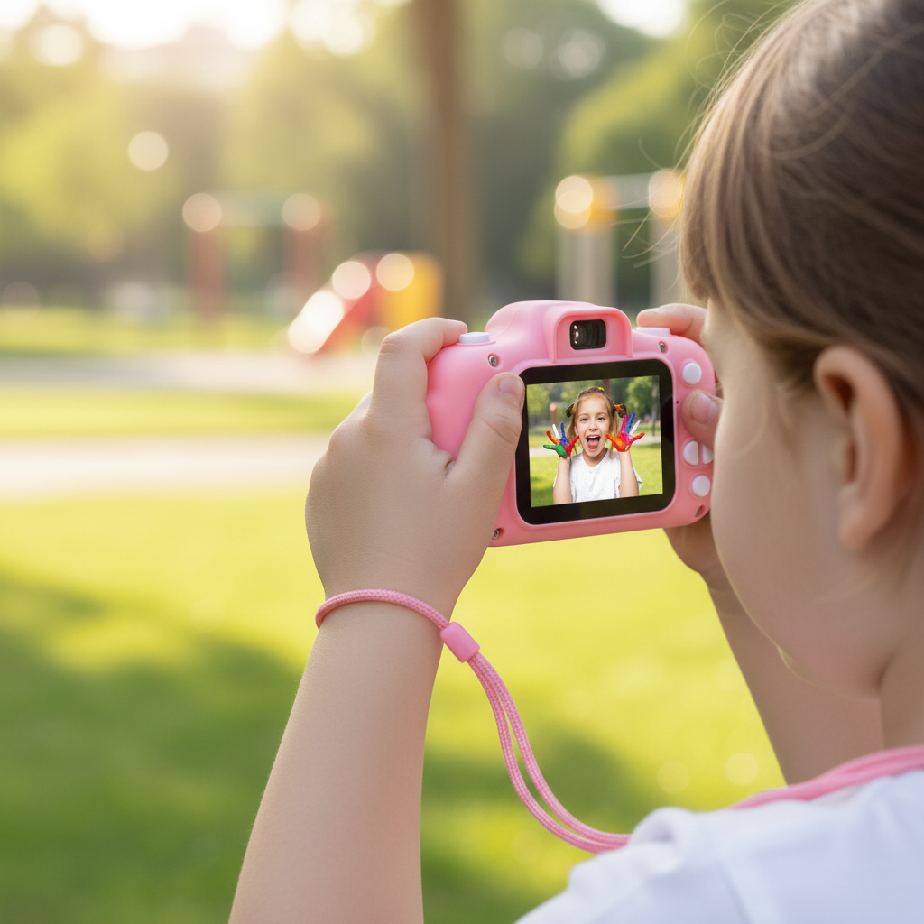 Kids Digital Camera With 64GB Card For HD Video