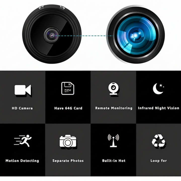 Mini Wireless Camera With Crystal Clear HD Video