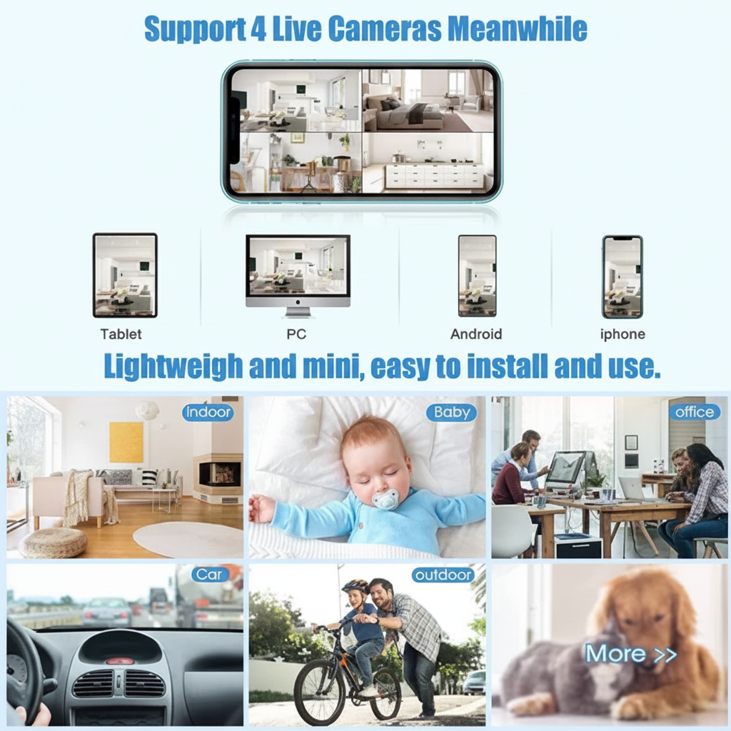 Mini Wireless Camera With Crystal Clear HD Video