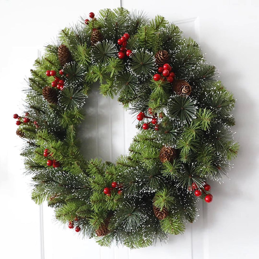 Artificial Christmas Wreath Winter Door Garland For Festive Home Decor - Image 4