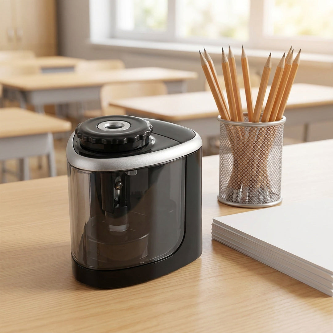 Automatic Electric Pencil Sharpener Desktop Cordless Fast Sharpening - Image 5