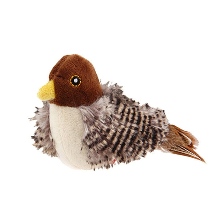 Bird Toy For Cats With Bionic Sounds Lifelike Feather Play For Indoor Hunting Fun - Image 1