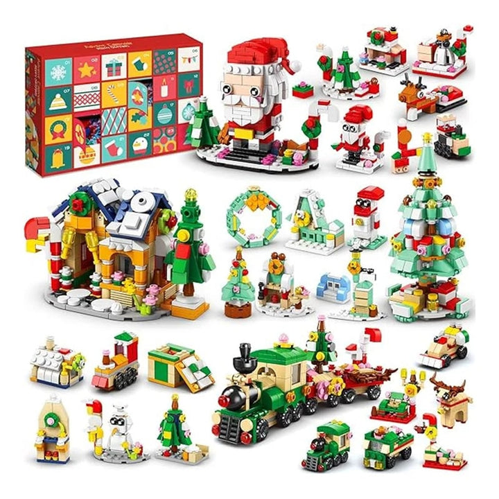 Building Block Advent Calendar 24 Days Of Christmas Countdown Educational Toy - Image 6