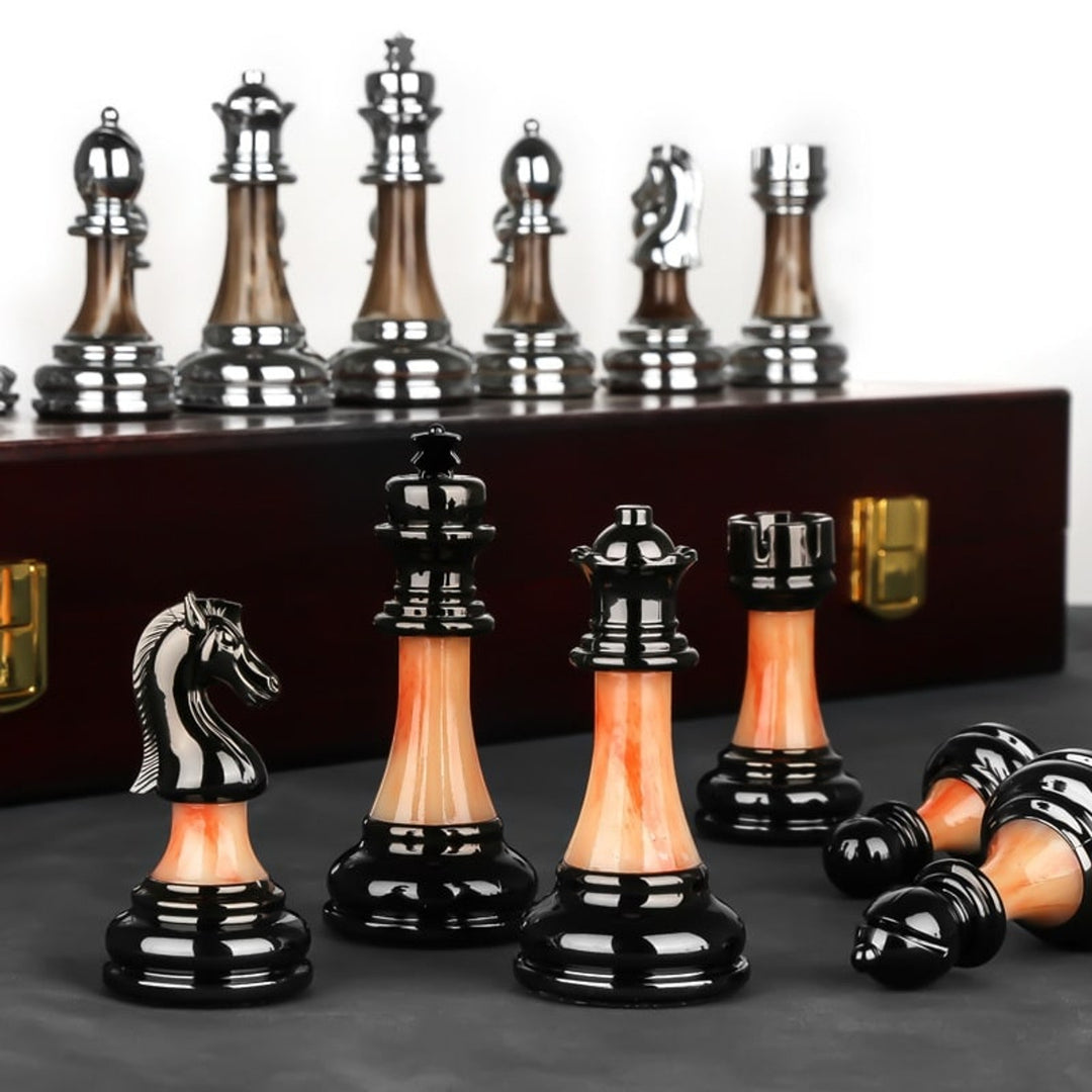 Chess Set With Board Solid- Folding Board - Image 1