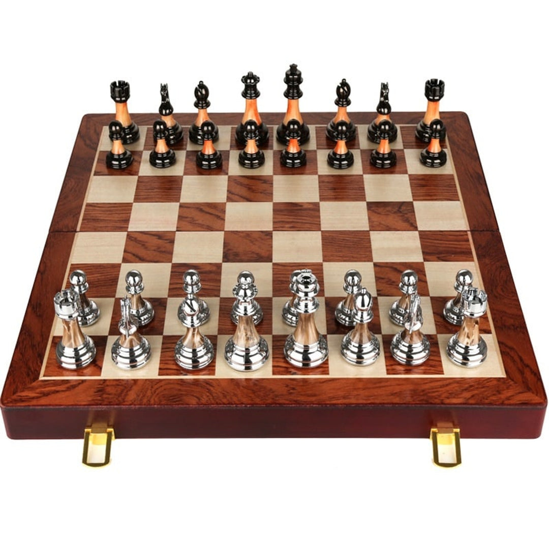 Chess Set With Board Solid- Folding Board - Image 4