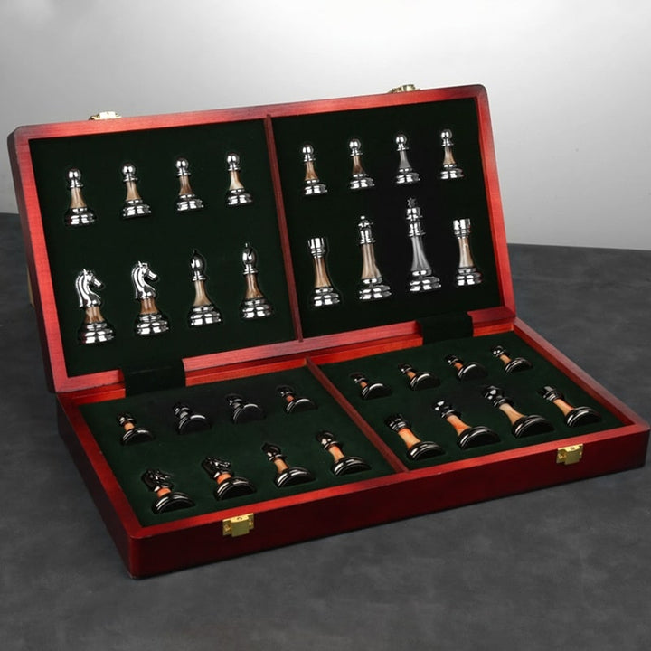 Chess Set With Board Solid- Folding Board - Image 6