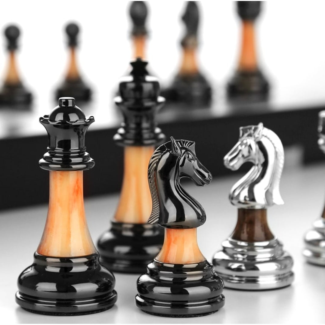 Chess Set With Board Solid- Folding Board - Image 9