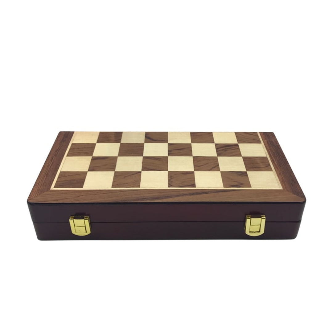Chess Set With Solid Wood Folding Board And Large Pieces - Image 5