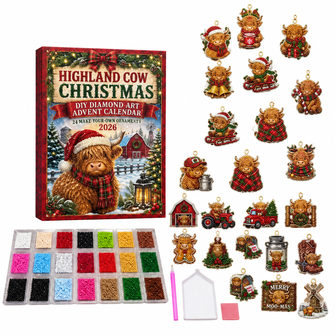 Christmas Diamond Art Calendar Festive Diamond Painting Advent Countdown Kit - Image 1