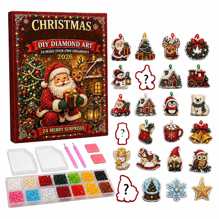 Christmas Diamond Art Calendar Festive Diamond Painting Advent Countdown Kit - Image 2