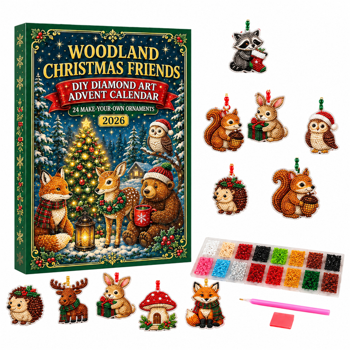 Christmas Diamond Art Calendar Festive Diamond Painting Advent Countdown Kit - Image 3
