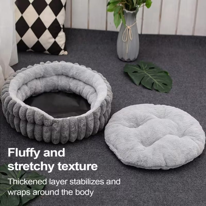 Classic Plush Donut Pet Bed - Image 8