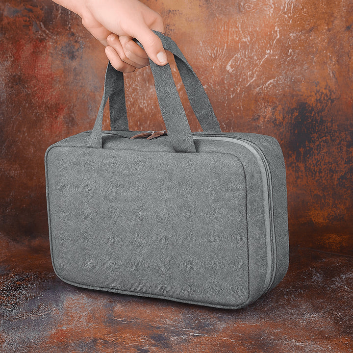 Compact Cosmetic Organizer With Four Compartments For Travel And Everyday Use - Image 1