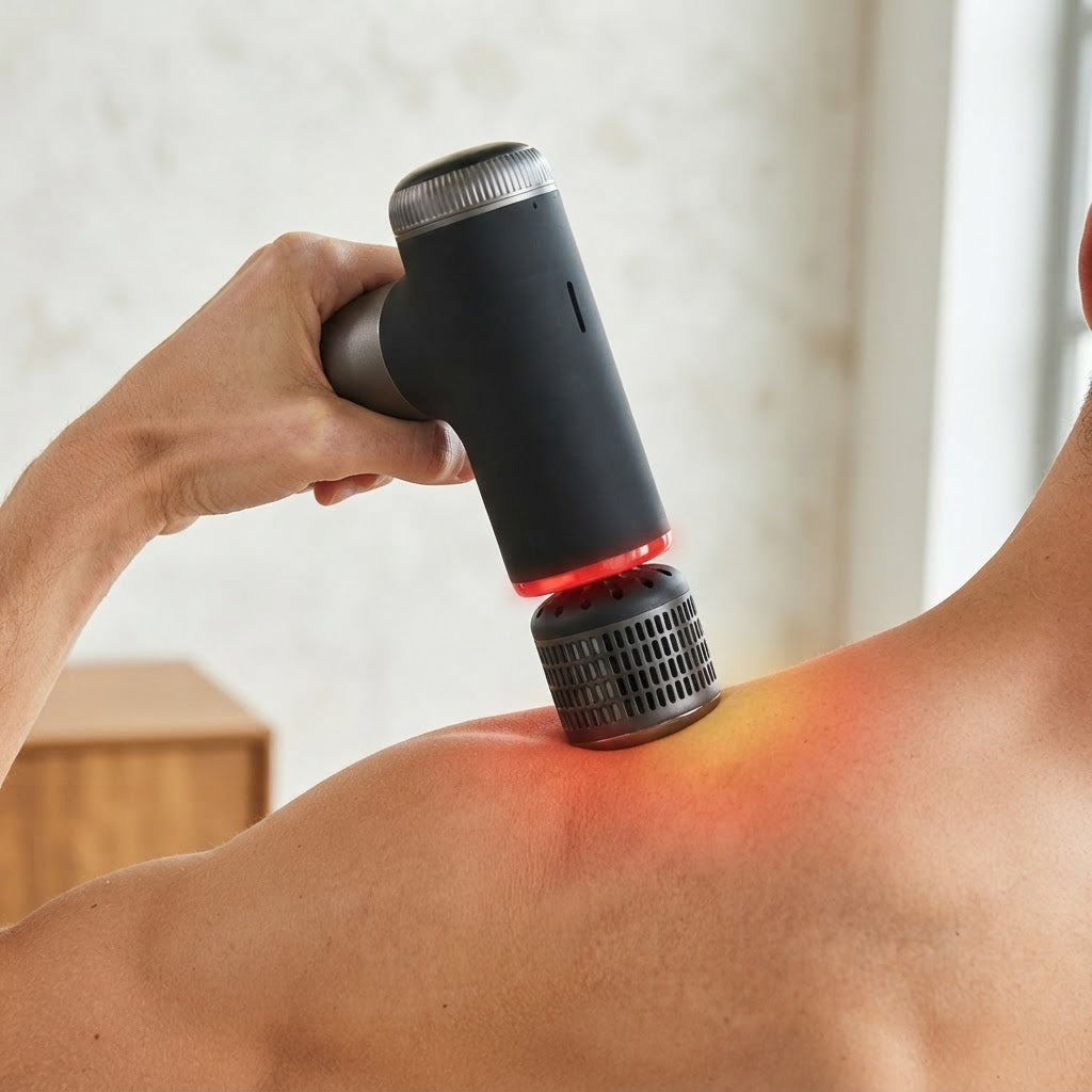 Compact Massage Gun With Hot And Cold Therapy For Deep Tissue Relief - Image 1