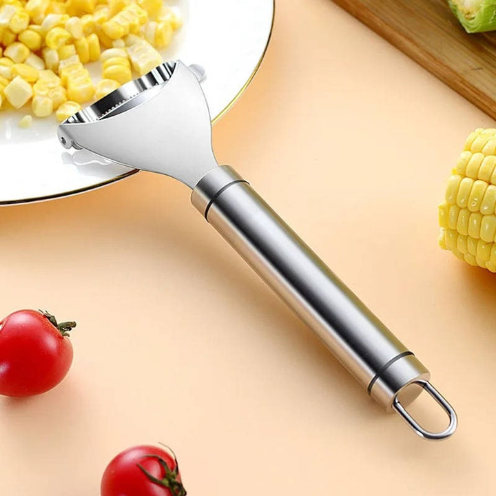 Corn Peeler With Grippy Handle Stainless Steel Kitchen Tool - Image 4
