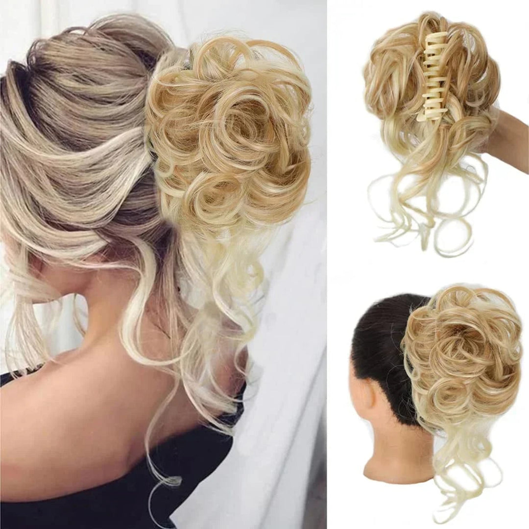Curly Hair Bun Clip In Clip-In Piece With Volume And Natural Look - Image 2