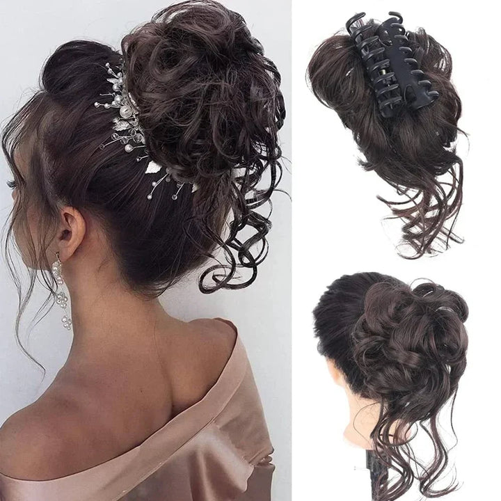 Curly Hair Bun Clip In Clip-In Piece With Volume And Natural Look - Image 6