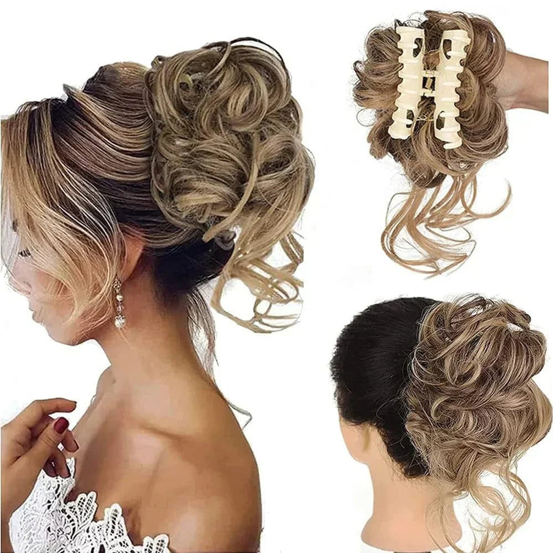 Curly Hair Bun Clip In Clip-In Piece With Volume And Natural Look - Image 9