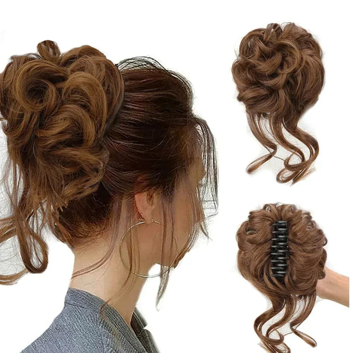 Curly Hair Bun Clip In Clip-In Piece With Volume And Natural Look - Image 4