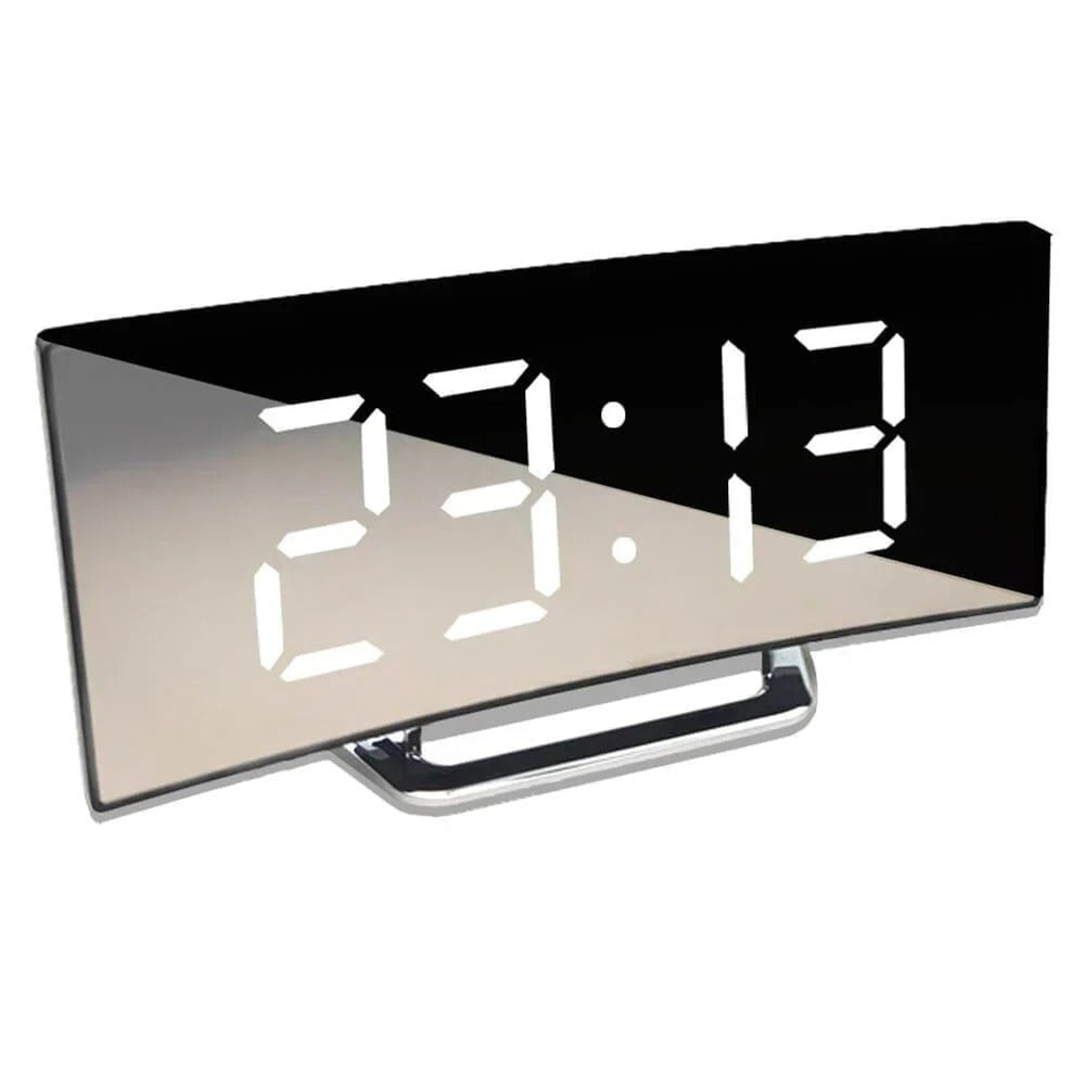 Curved Digital Clock With LED Display And USB Power - Image 2