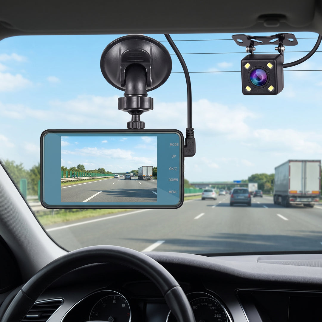 Dashcam 1080p Full HD With Night Vision Front And Rear - hero