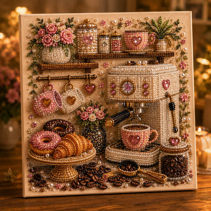 Diamond Painting Kit With Pearls And Special-Shaped Gems Vintage Scene Canvas Art - Image 8