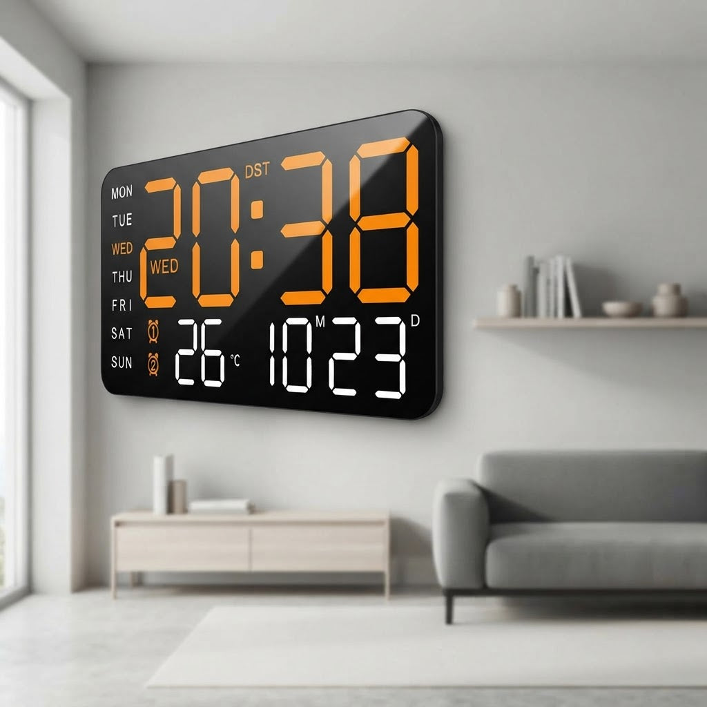 Digital Wall Clock With Large LED Display And Remote Control - Image 8