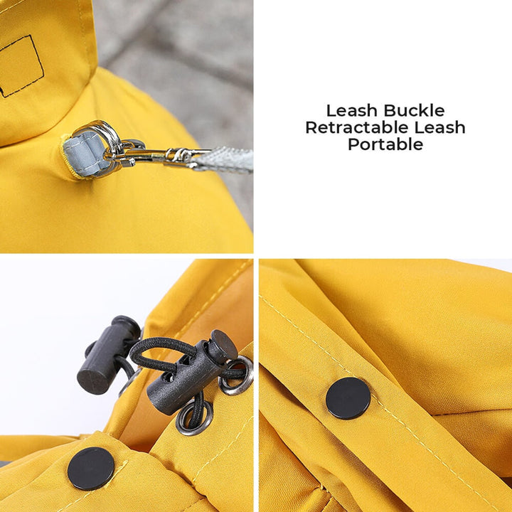 Dog Raincoat With Water-Repellent Material And Reflective Details - Image 6