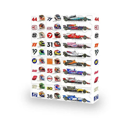 F1 Advent Calendar Christmas Countdown With Collectible Mini Cars And Helmets