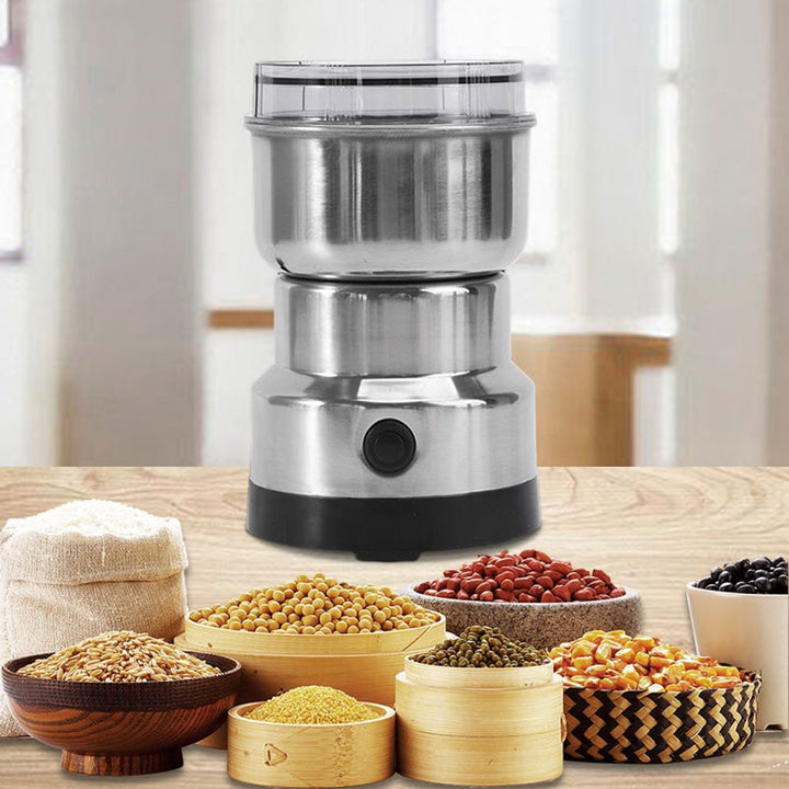 Electric Food Grinder With Stainless Steel Blades 300ml Capacity For Herbs Coffee Beans And Spices - Image 1