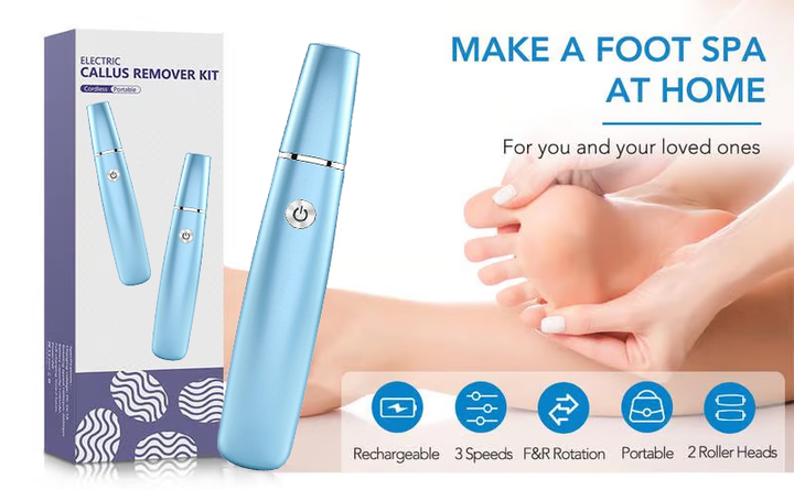 Electric Foot Callus Remover With USB Rechargeable Design Gently Buffs Away Dry Cracked Skin - Image 11