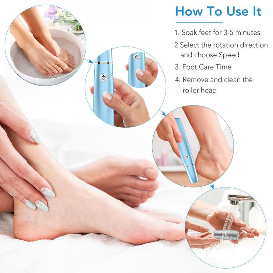 Electric Foot Callus Remover With USB Rechargeable Design Gently Buffs Away Dry Cracked Skin - Image 7