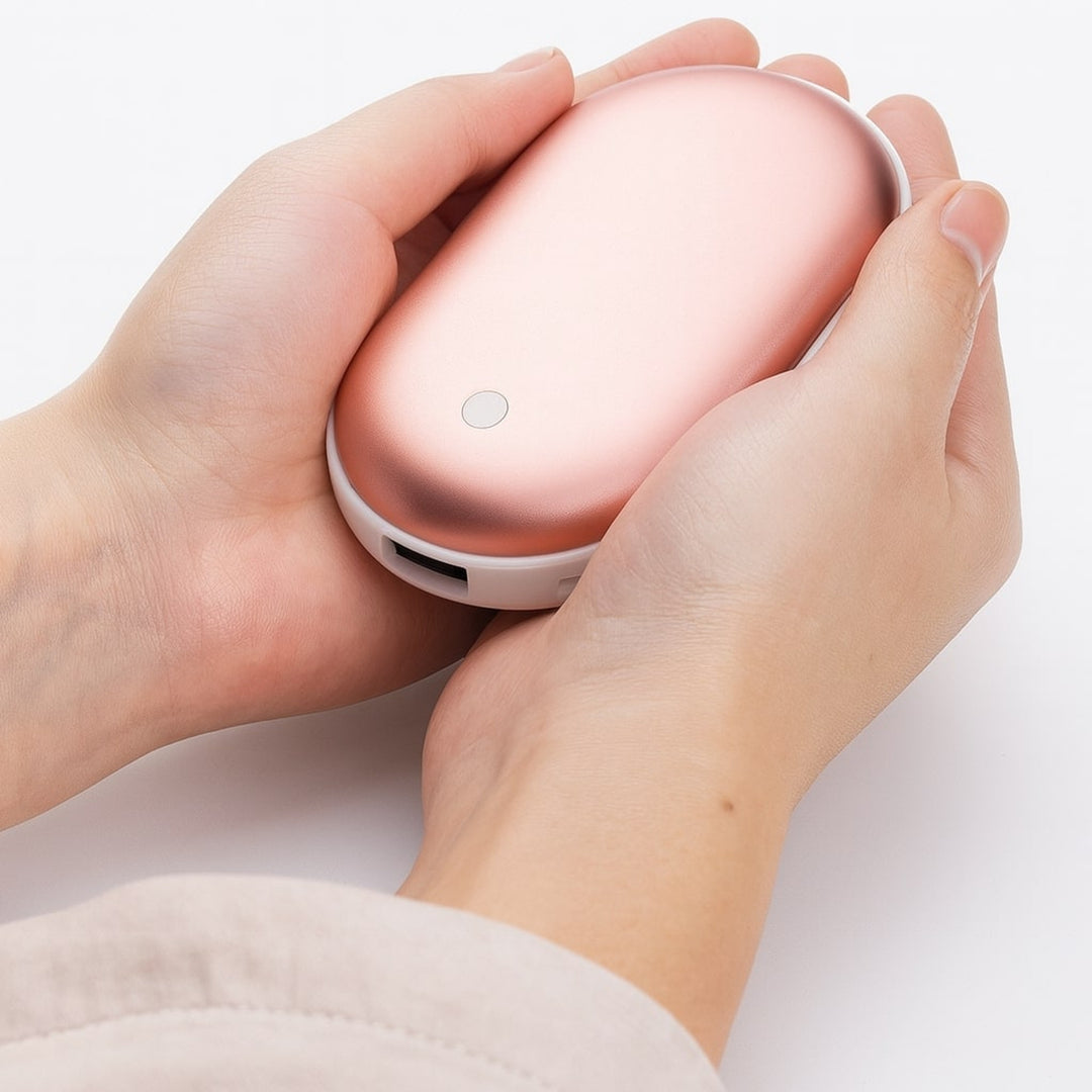 Electric Hand Warmer With Power Bank Rechargeable 2-in-1 Heated Pocket Warmer By Handhimmel - Image 1