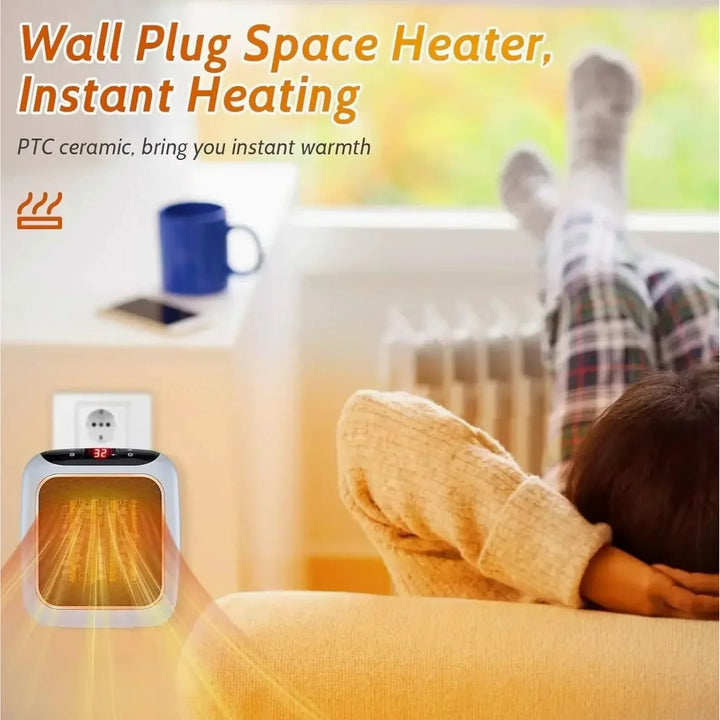 Electric Portable Mini Heater With Remote Control Wall-Mounted Design And 12-Hour Timer - Image 5