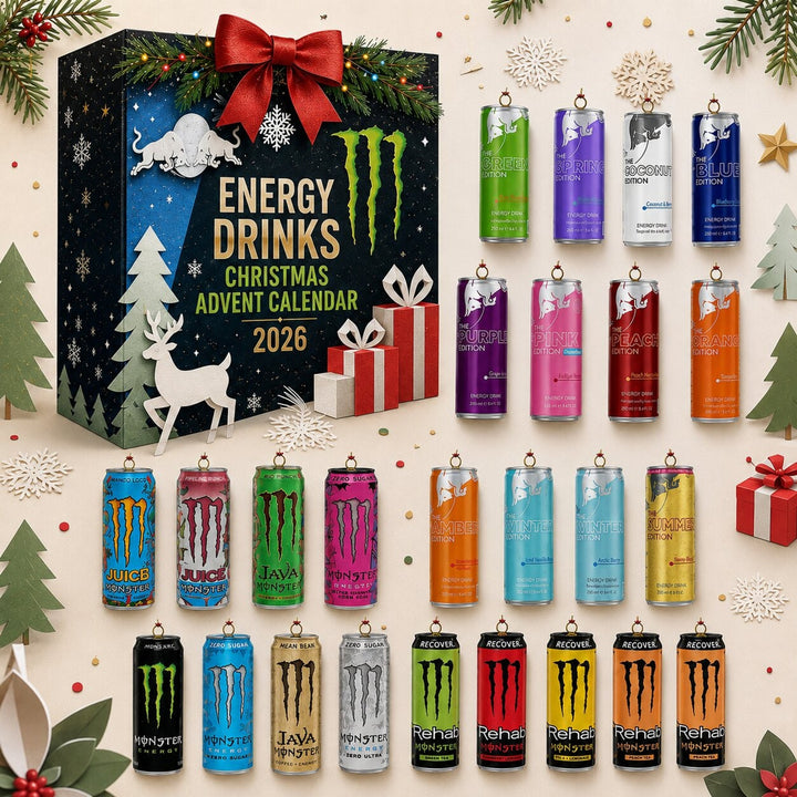 Energy Drink Advent Calendar 2026 24 Door Christmas Countdown With Mini Cans - Image 1