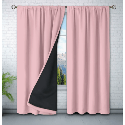 Fabric Rod Pocket Thermal Insulating Curtain Single Panel - Image 3