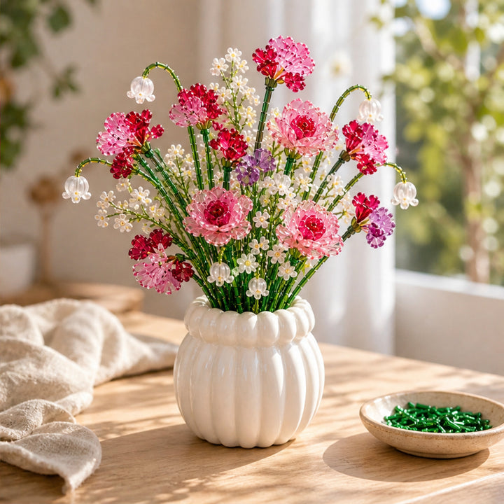 Faceloom Handmade Beaded Flower Craft Kit For A Wildflower Bouquet - Image 5