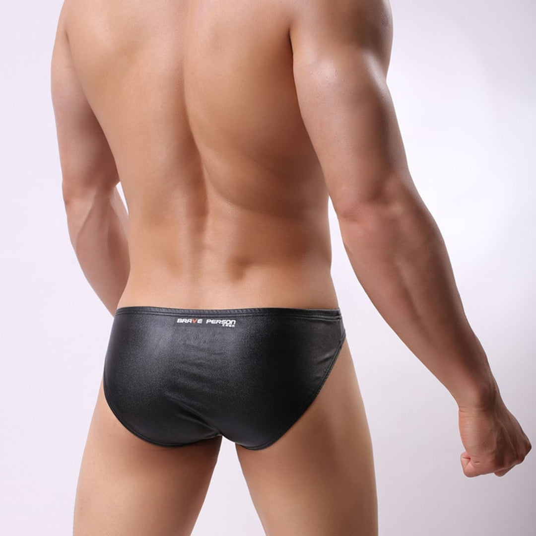 Faux Leather with Secure Fit Briefs and Elasticated Waist - Image 5