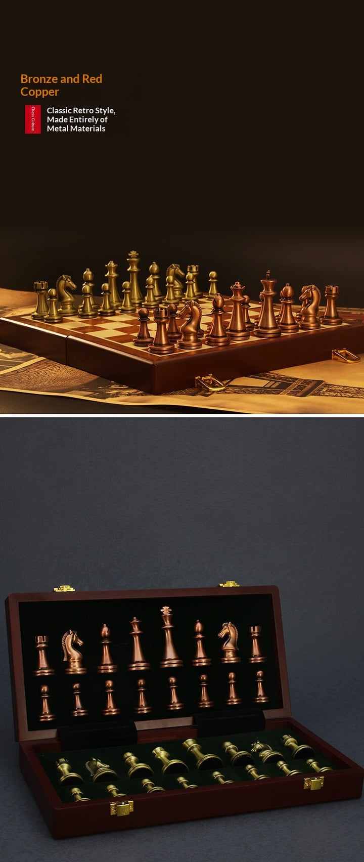 Foldable Portable International Chess Set - Image 7