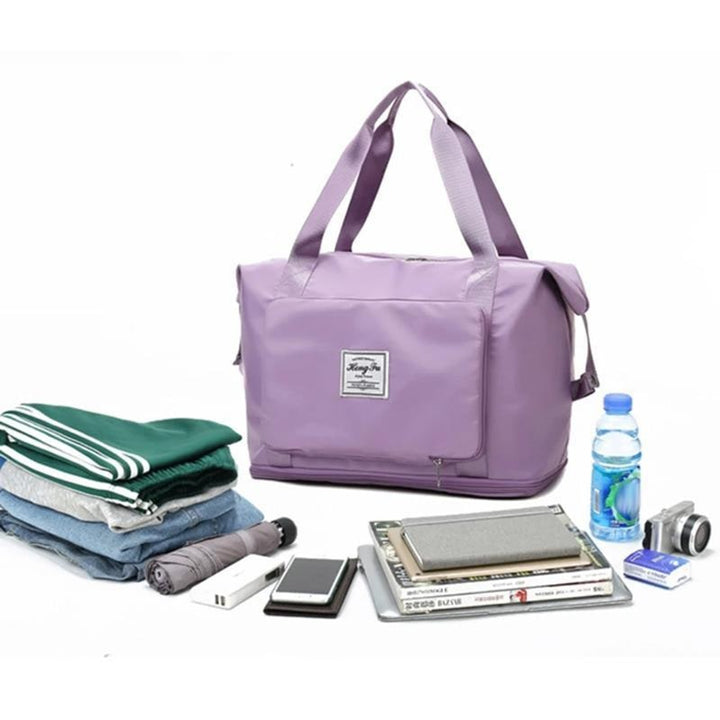 Foldable Travel Bag with Secure Shoulder Design and Waterproof - Image 4
