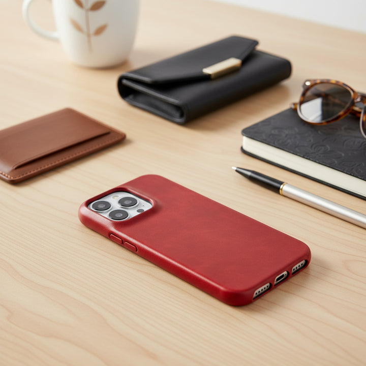 Genuine Leather iPhone Case With Oil Wax Finish For Enhanced Texture And Durability - Image 5