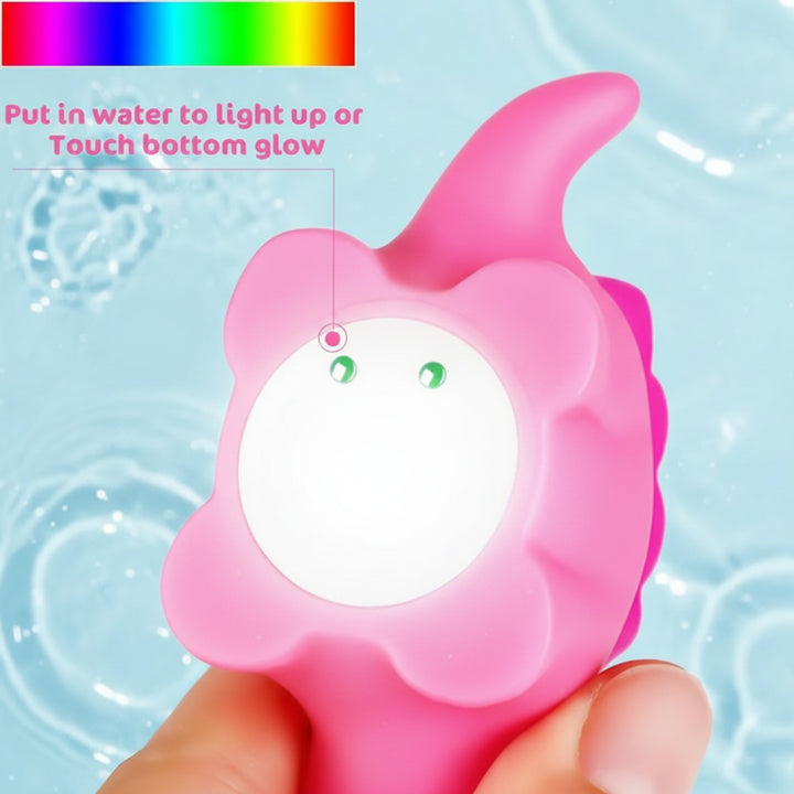 Glow-In-The-Dark Light-Up Bath Toy Set With Figures - Image 8