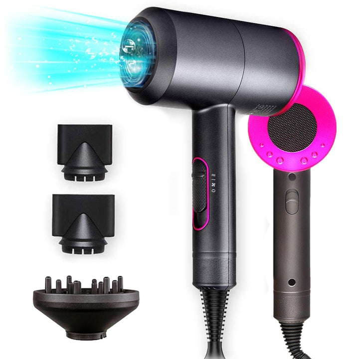 Hair Dryer With Attachments 2000w Ionic Blow Dryer With Diffuser And Concentrator Nozzles - Image 5