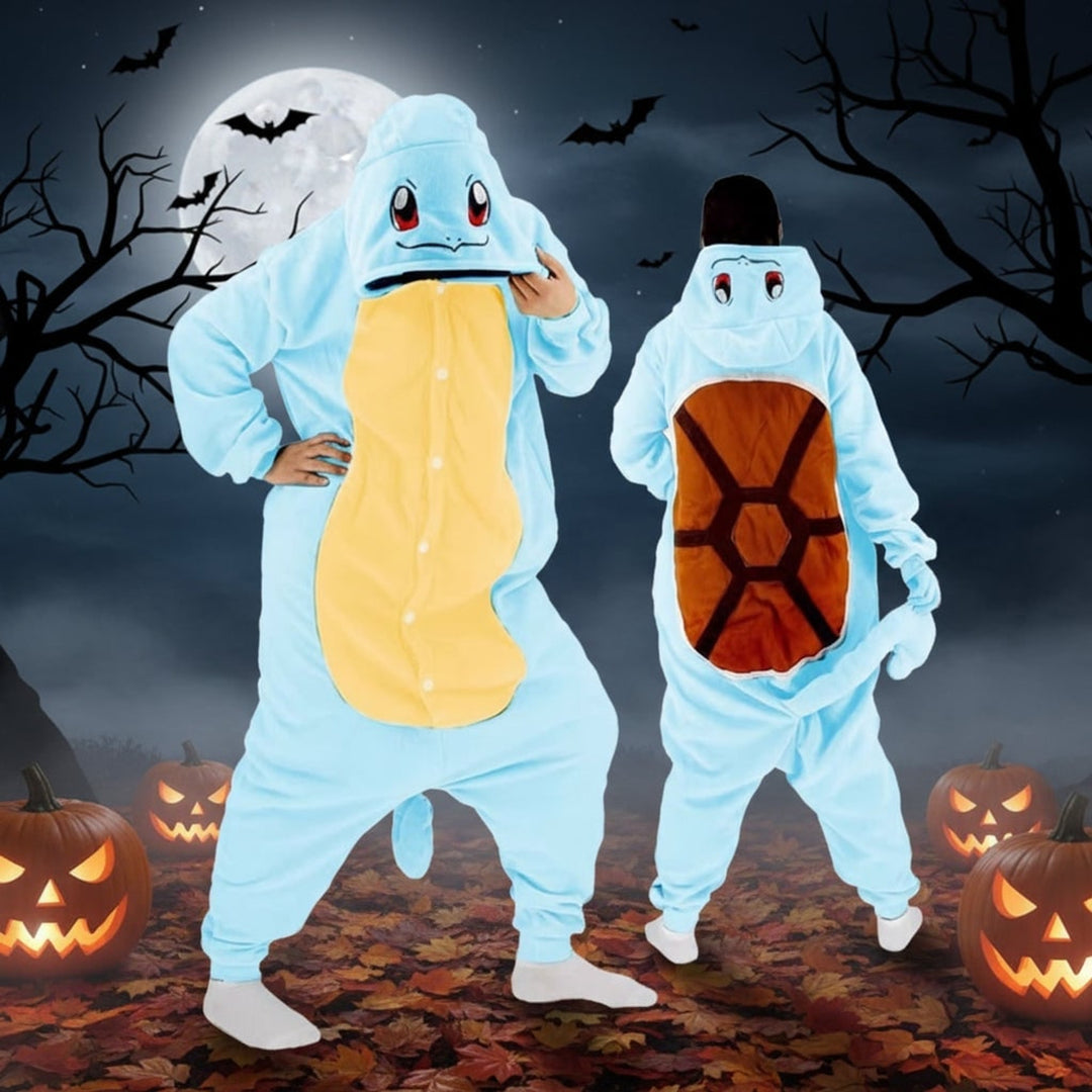 Halloween Onesie Kids' Christmas Pajamas With Character Hood And Fleece For Xmas Party - Image 6
