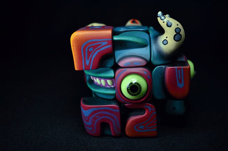 Handmade Art Toy Cube Unique Double-Sided Puzzle Monster For Creative Souls - Image 5