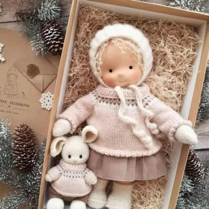 Handmade Waldorf-Style Doll With Soft Cotton Body And Timeless Design For Kids - Image 21